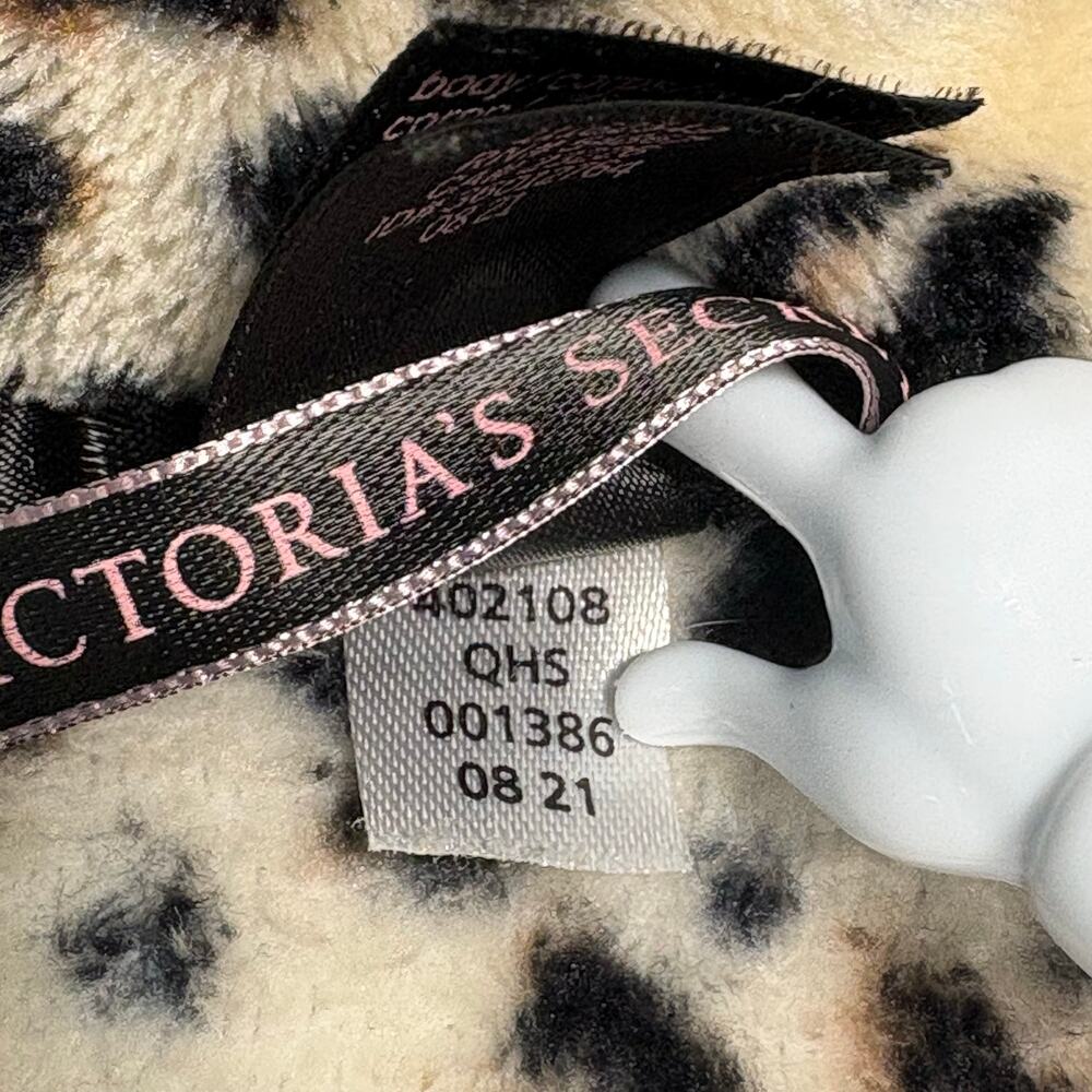 Victoria’s Secret Leopard Plush Robe XS/S Y2K Mob Wife Belted Bathrobe - Picture 7 of 10